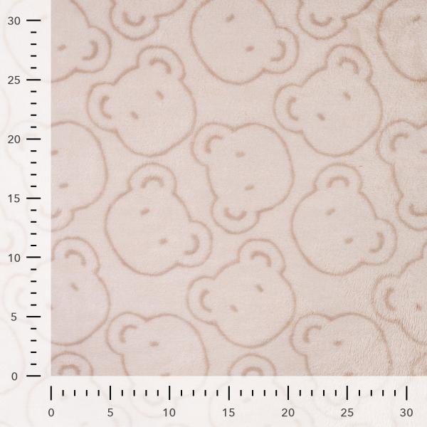 Fleece (Polar/Antipilling) in Sand mit Bear, Animal Skin, Stoff in ganzer Breite